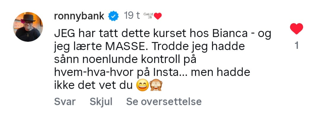 Bianca Marie Nilsen viser hvordan du får flere følgere og kunder gjennom smart og kreativ markedsføring på Instagram