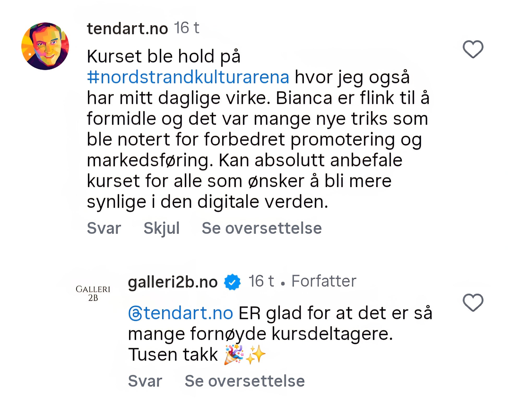 Markedsføringskurs i sosiale medier på Nordstrand Kulturarena der deltakerne lærer hvordan de får vekst og synlighet på Instagram