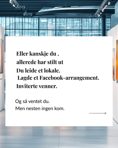 Vil du stille ut kunsten din? Kunstutstilling i april - 5 ledige plasser 🌟 | Instagram kurs i Oslo | Kulturkultur